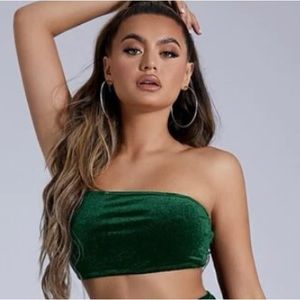 Velvet Crop Tube Top